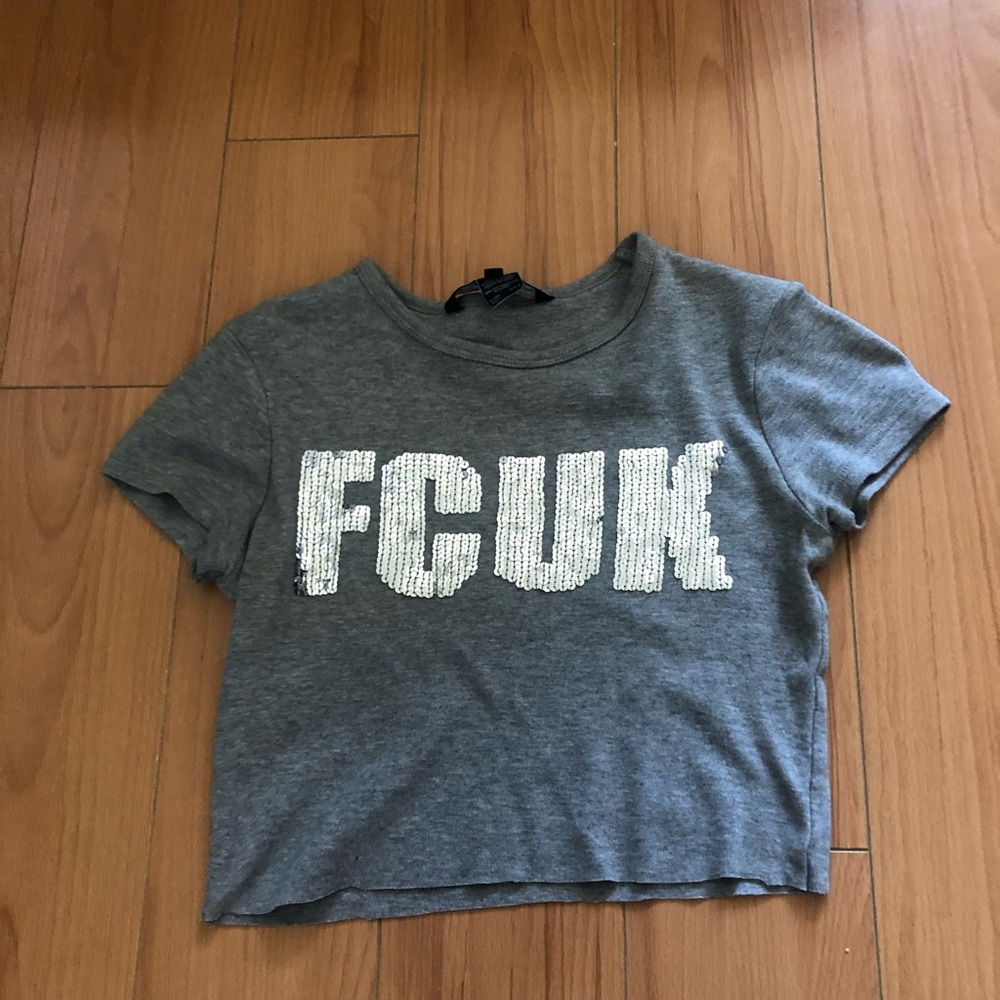 FCUK grey crop